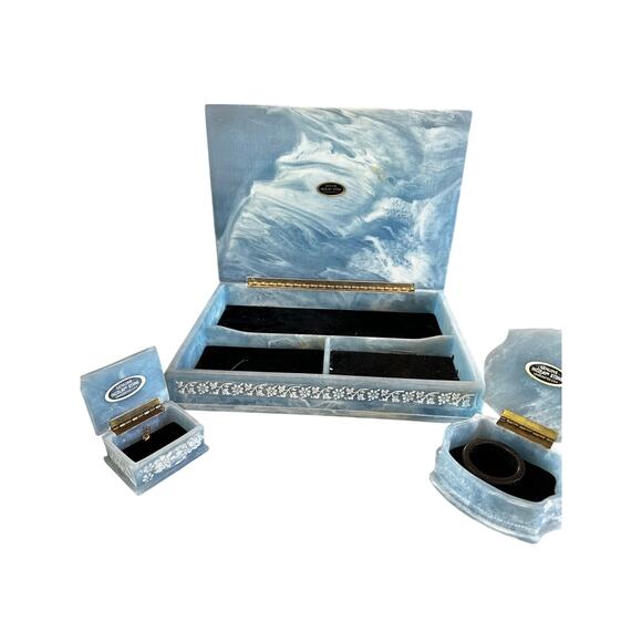 1970s Stone Incolay “Birds of Paradise” Cameo Box - Picture 8 of 9